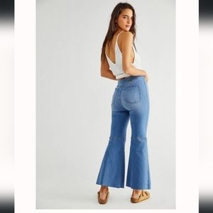 Free People Youthquake Crop Flare Jeans